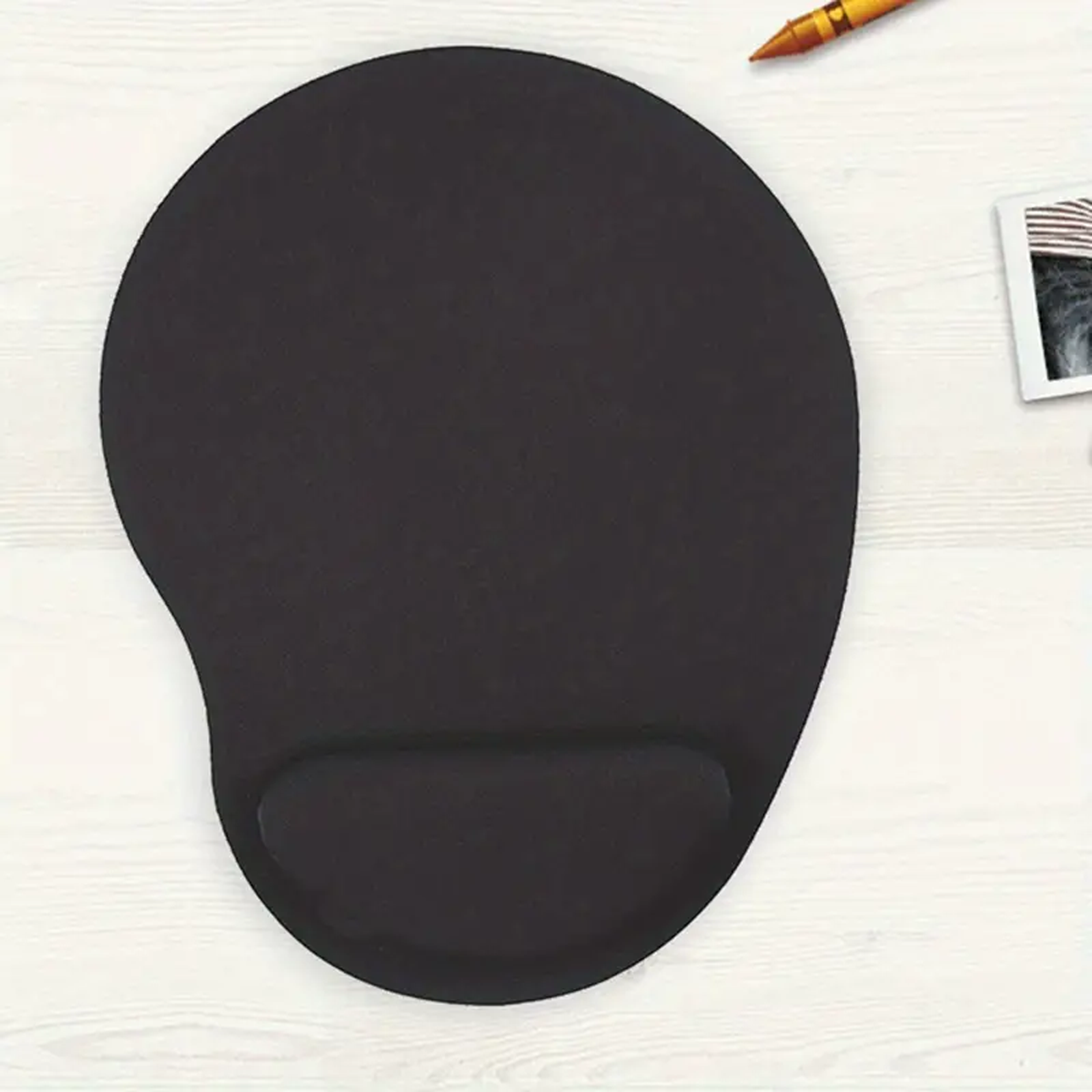 Ergonomic Mouse Pad with Wrist Support, Memory Foam Design, Black, Pack of 1