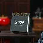 Flip Page Mini Desk Calendar with Memo Pad, Geometric Design, 2025