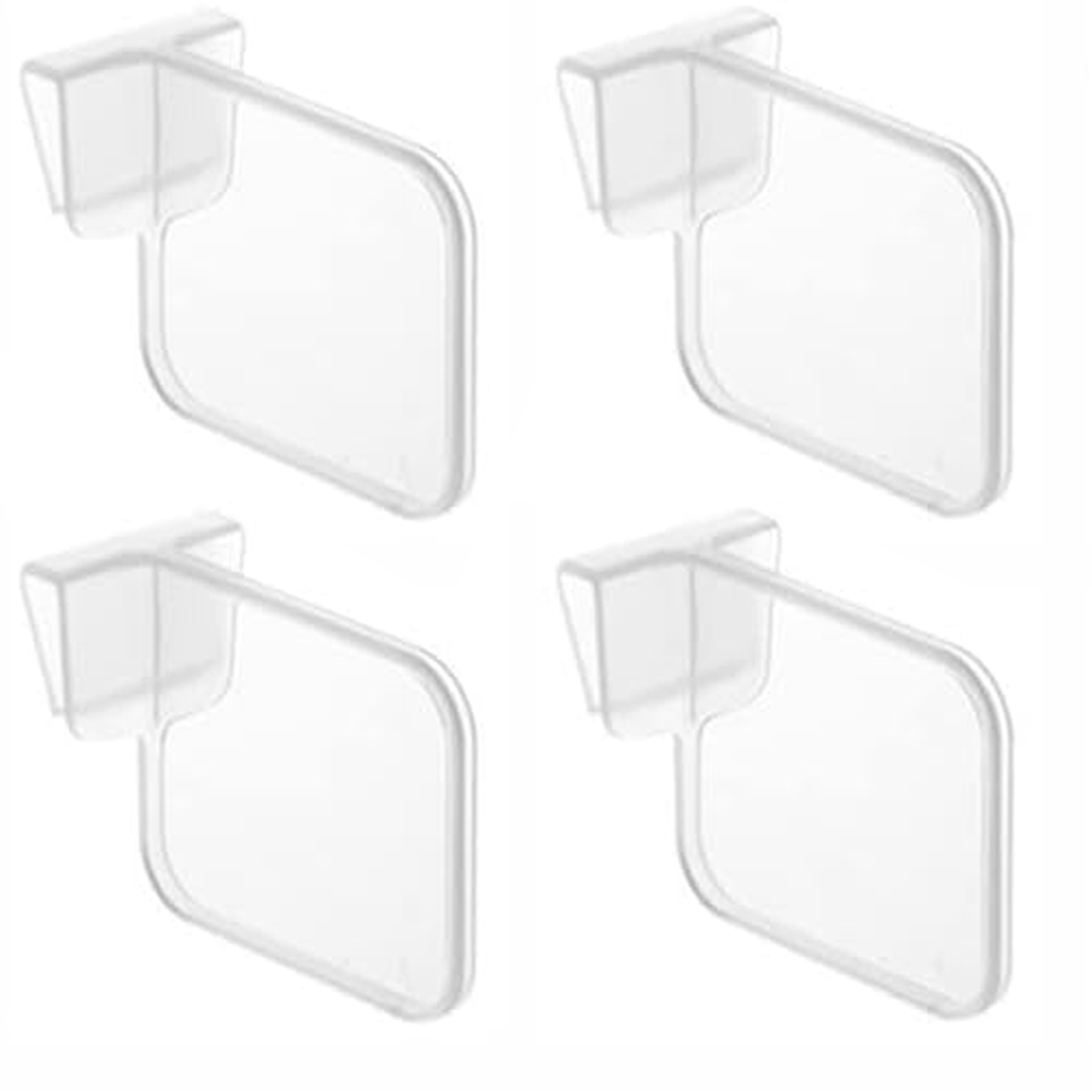 Adjustable Refrigerator Door Organisers, Transparent Space Saving Shelves, Pack of 4
