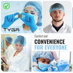 Disposable Non Woven Mob Caps, Elastic Hair Nets, Blue