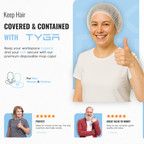 Disposable Non Woven Mob Caps, Elastic Hair Nets, White