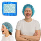 Disposable Non Woven Mob Caps, Elastic Hair Nets, Blue