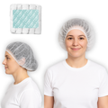 Disposable Non Woven Mob Caps, Elastic Hair Nets, White