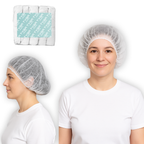 Disposable Non Woven Mob Caps, Elastic Hair Nets, White