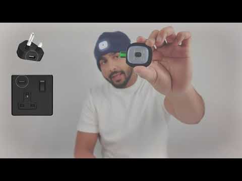 LED Beanie Hat, Rechargeable USB Light