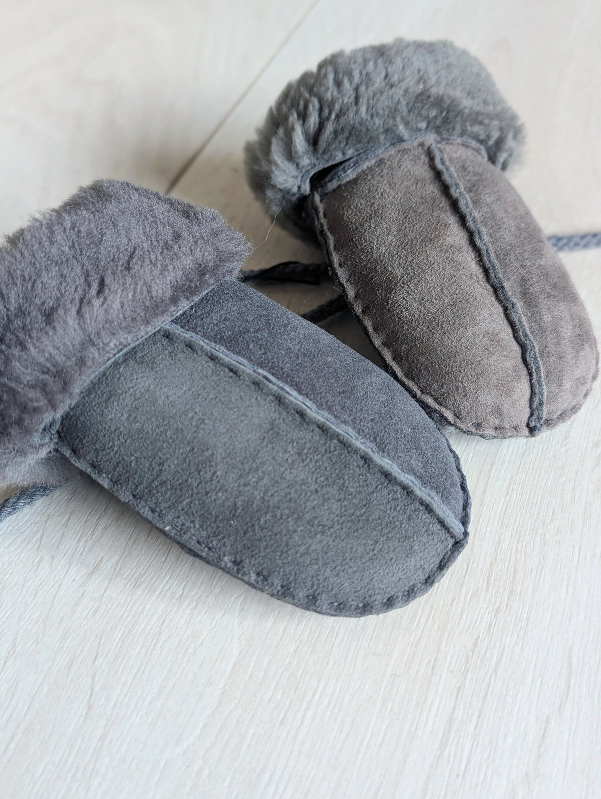 Baby Sheepskin Mittens, Split Palm & Turn Back Cuff