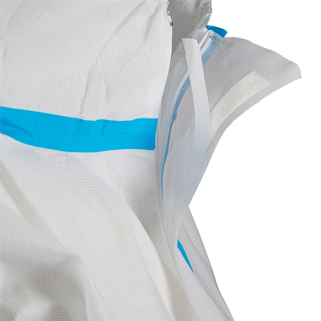 Antistatic Type 5/6 Disposable Coverall, SMS Protective Suit with Taped Seams