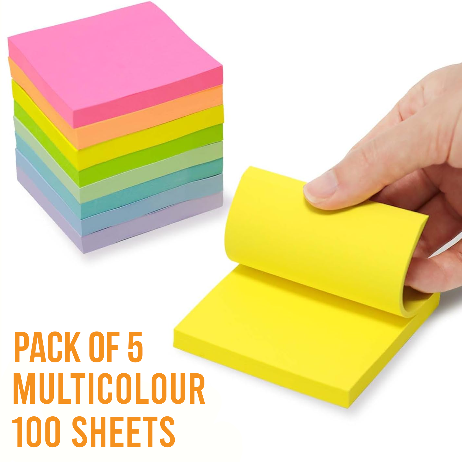 Self Adhesive Sticky Notes, Square Memo Pads, 500 Sheets