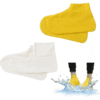 Reusable Silicone Shoe Covers Waterproof Non Slip Durable Tpr Material Flexible Fit For Men Women Perfect For Rainy Days Pack Of 1 Random Color