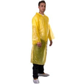 Alternative view of Disposable PE Visitor Coats, Polyethylene Protective Overcoats