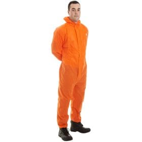Type 5/6 SMS Disposable Protective Coverall, Breathable Hooded Suit
