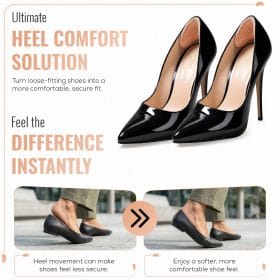 Alternative view of Heel Grips, Self Adhesive TPE Gel Cushion Pads, 1 Pair (Peach Beige)